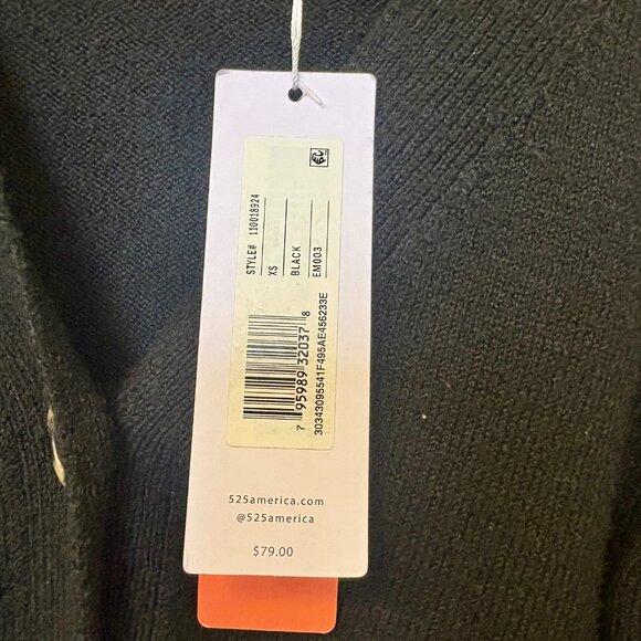 Black Women's V-Neck Cardigan - Picture 4 of 4